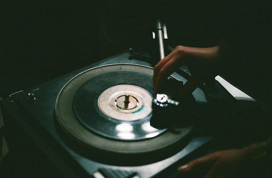 a vinyl player